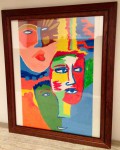 visages colorés artiste doué mais je sais plus son nom vu sur le ne