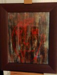 il y a un visage dans cette peinture